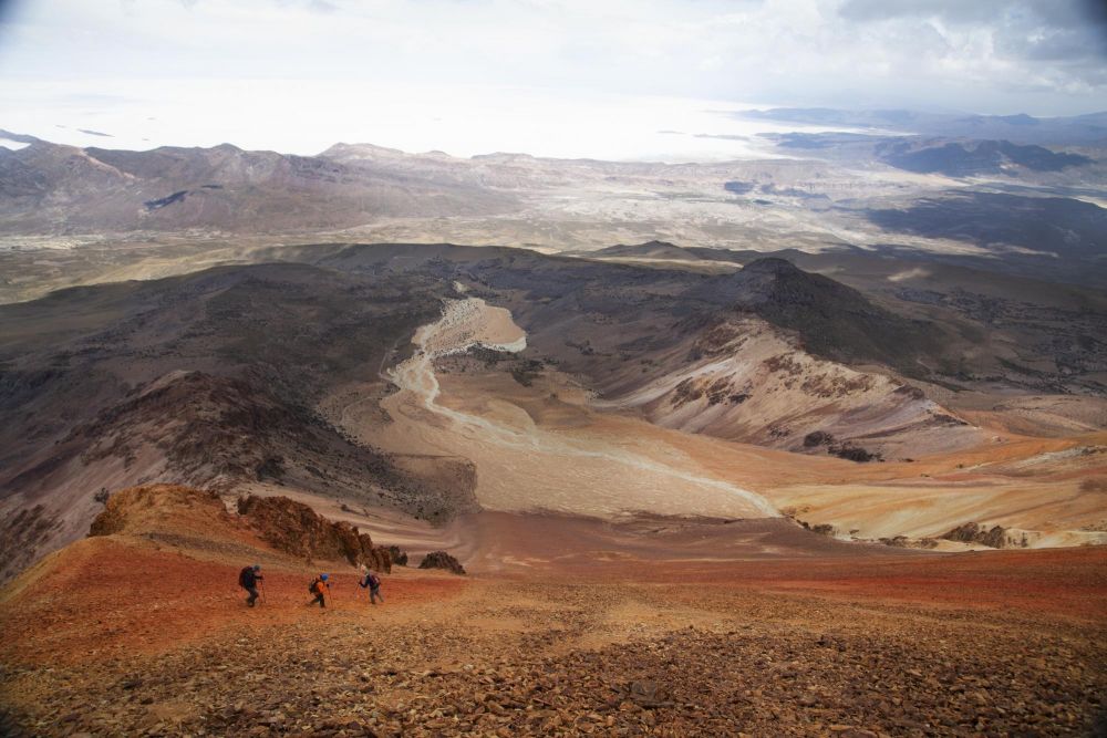 descente du volcan Tunupa, Bolivie