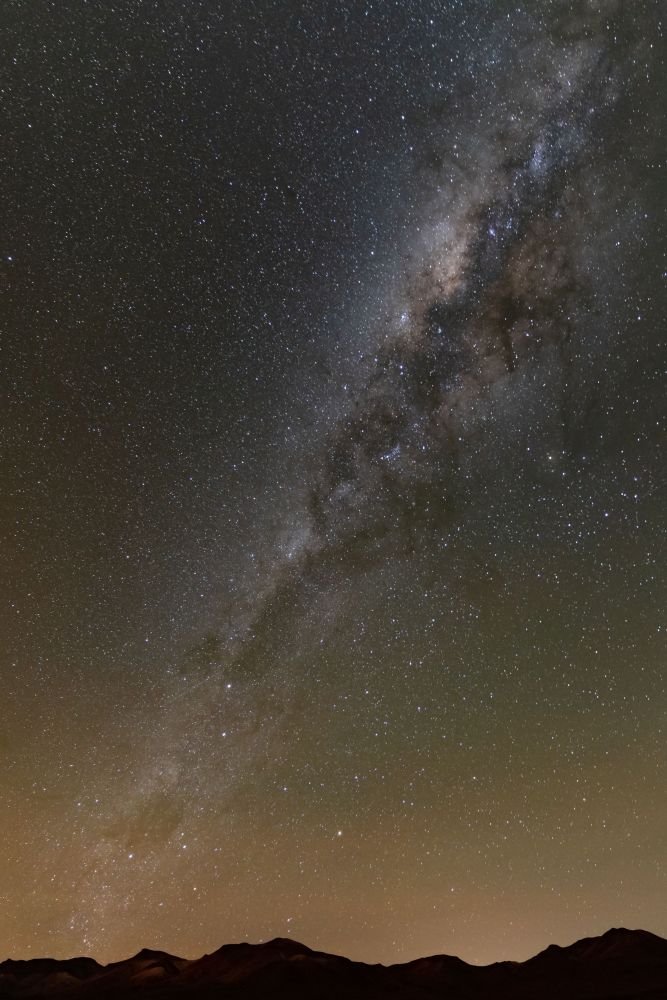 Ciel pur et Voie lactée dans le désert d'Atacama, Chili et Bolivie