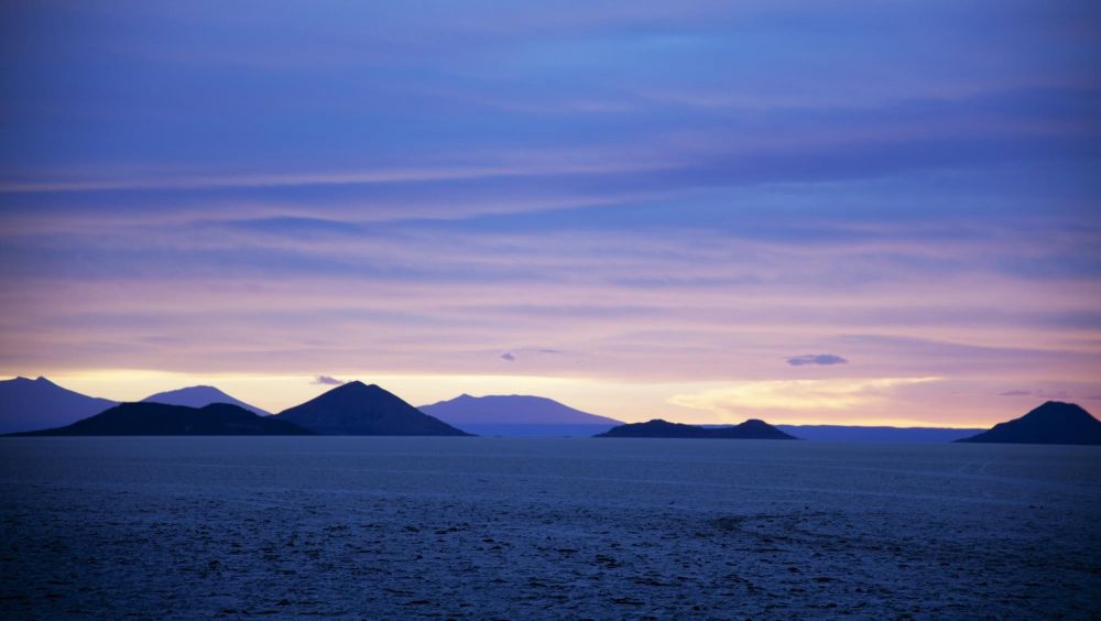 Salar d'Uyuni au crépuscule, Bolivie