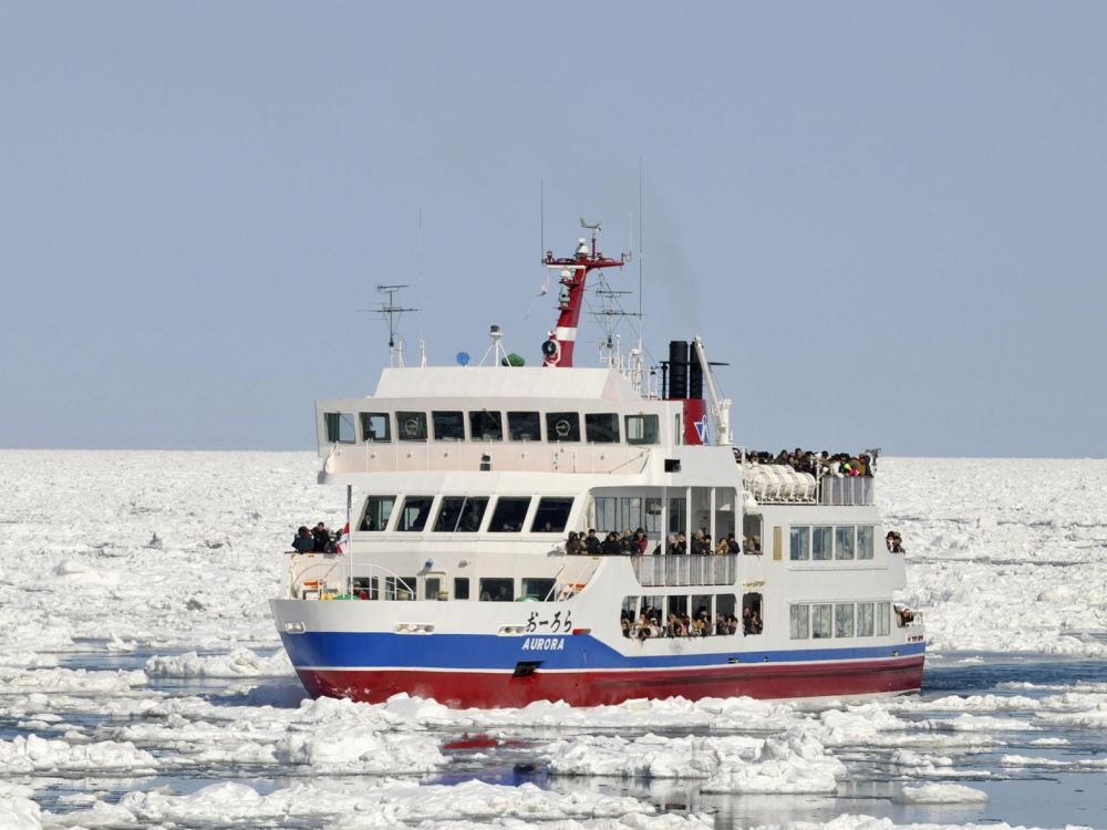 navigation à travers les glaces d'abashiri