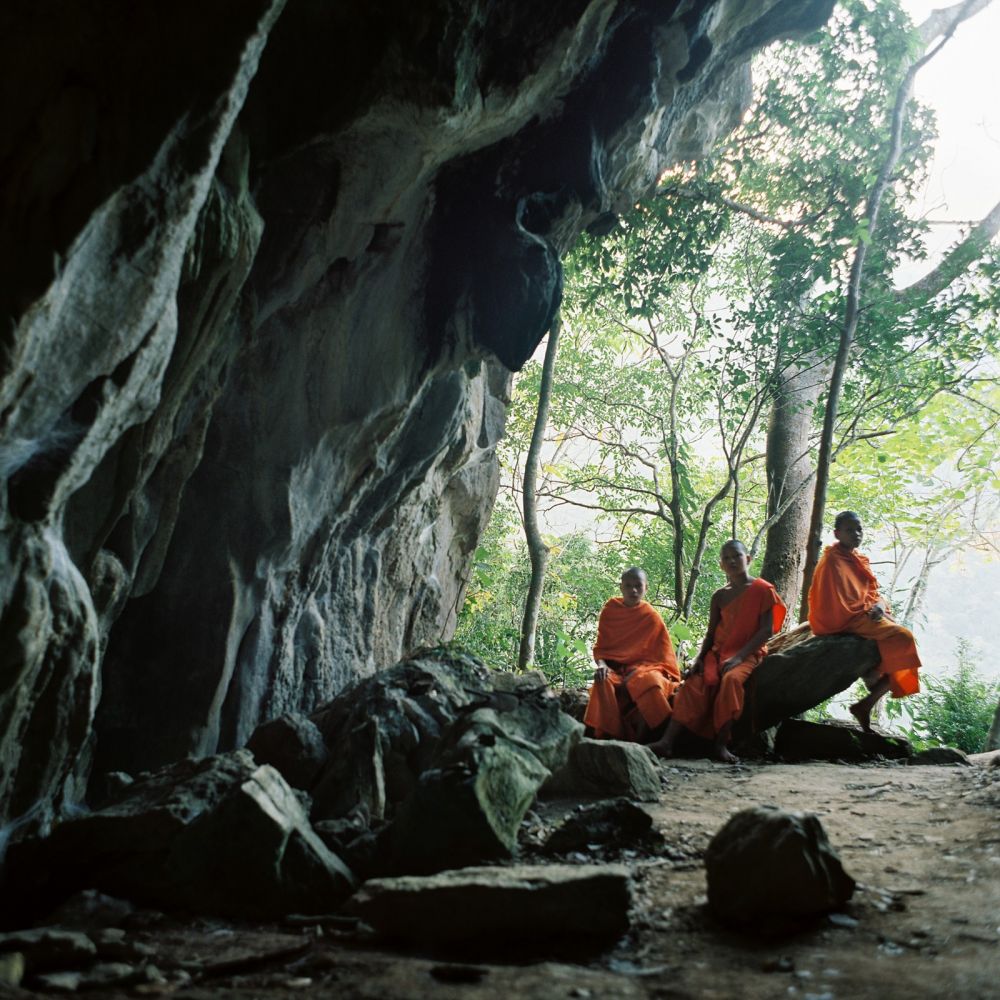 Moines au Laos lors d'un voyage Photo