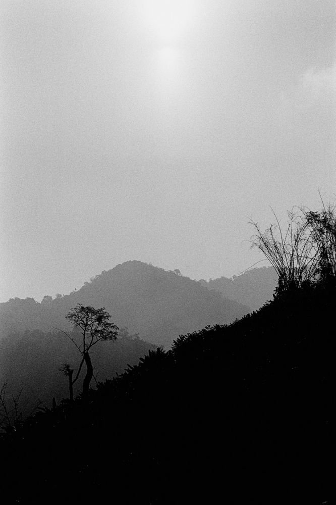 Paysage en Noir et Blanc au Laos, voyage photographique