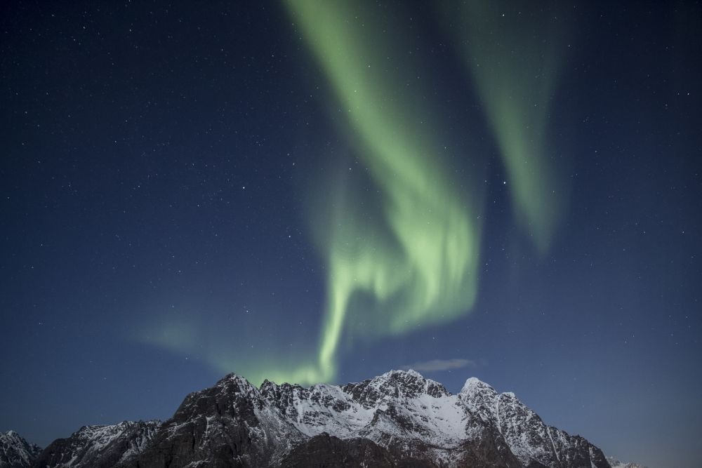 Iles Lofoten et aurore boréale