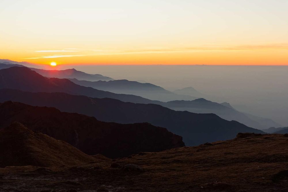 lever de soleil sur les Annapurna