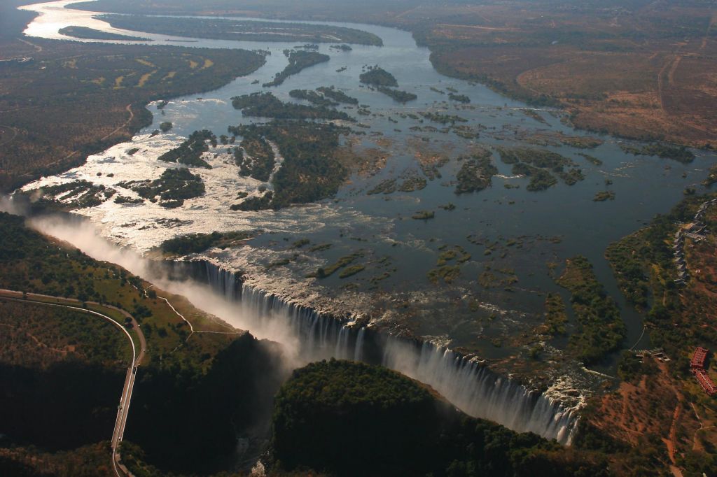 vue aérienne des chutes Victoria