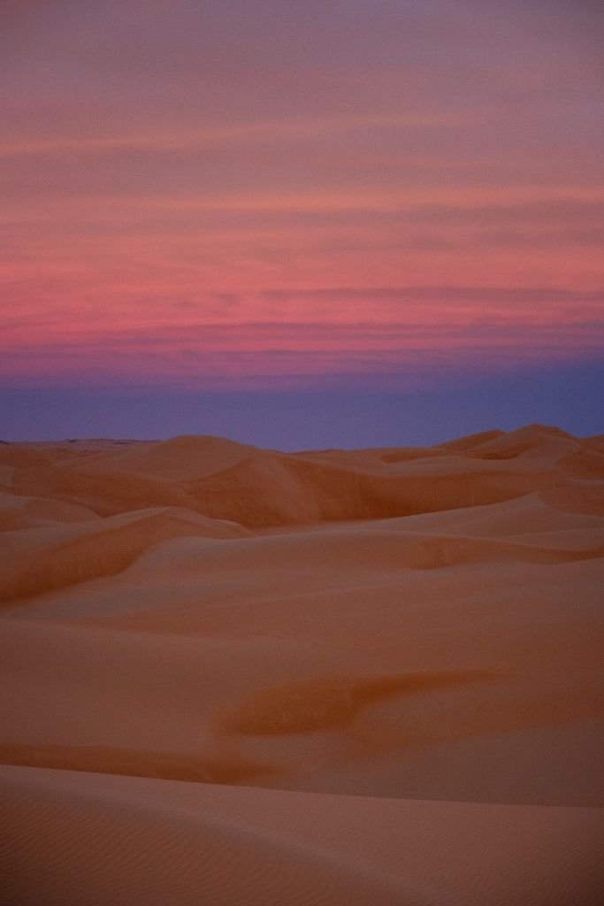 Lumière magique dans la Sahara de Mauritanie